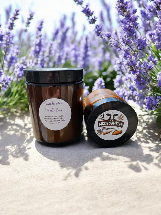 Lavender and Vanilla Infused Tallow Skin Cream